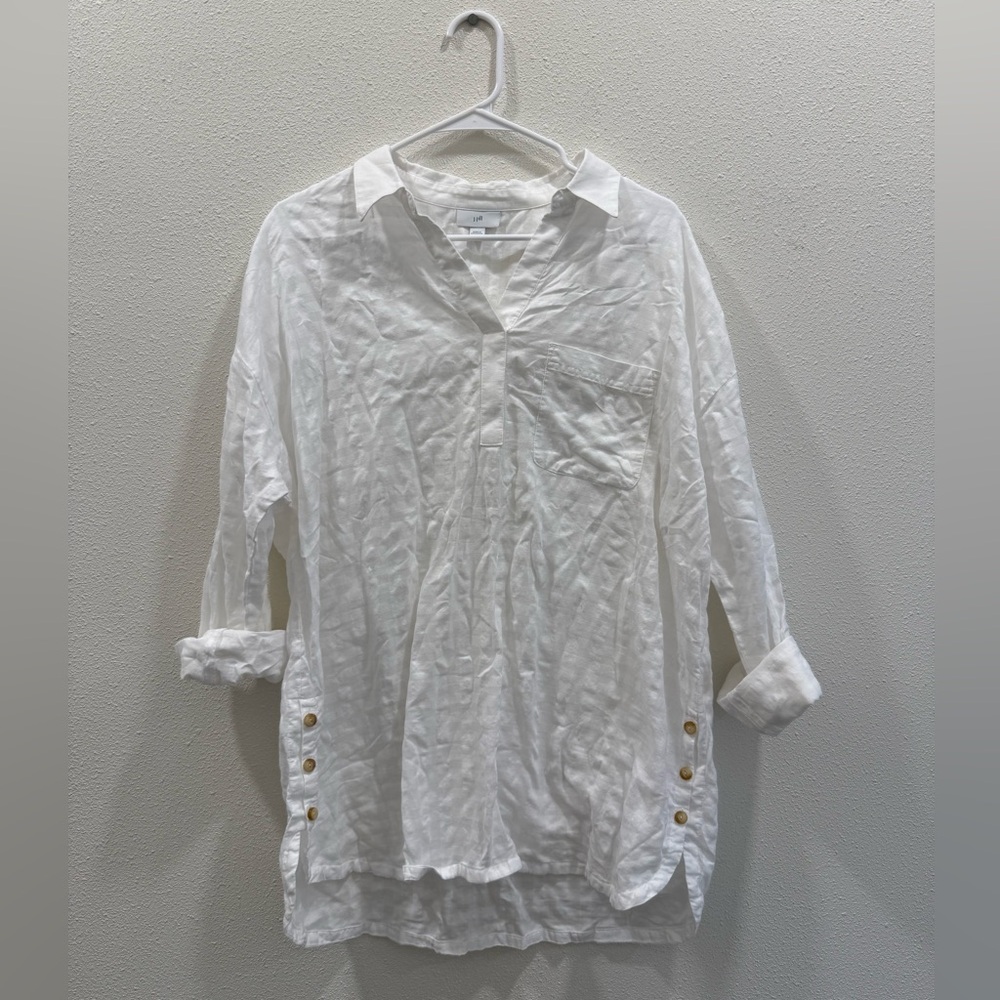 J.Jill white textured tunic size large